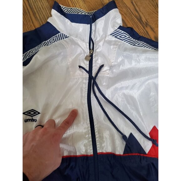 Vintage Umbro Replikit No England Patch National Team Full Zip Jacket Mens XL - Picture 4 of 8